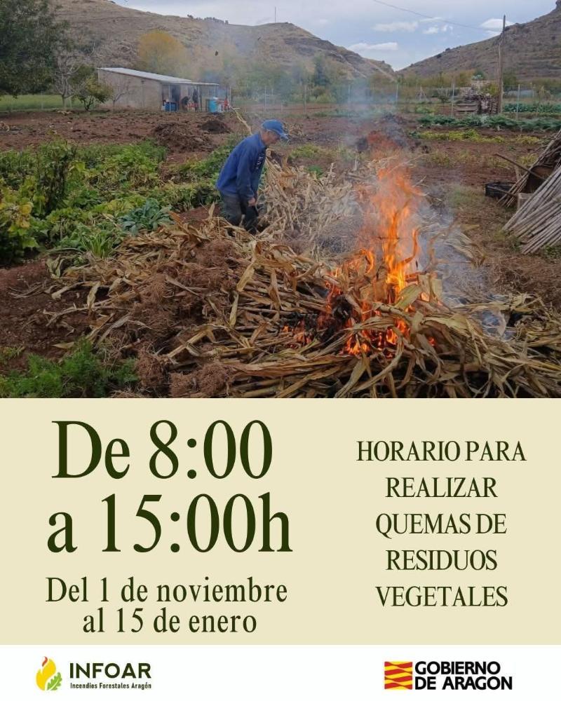 Imagen Horario de quemas de residuos vegetales